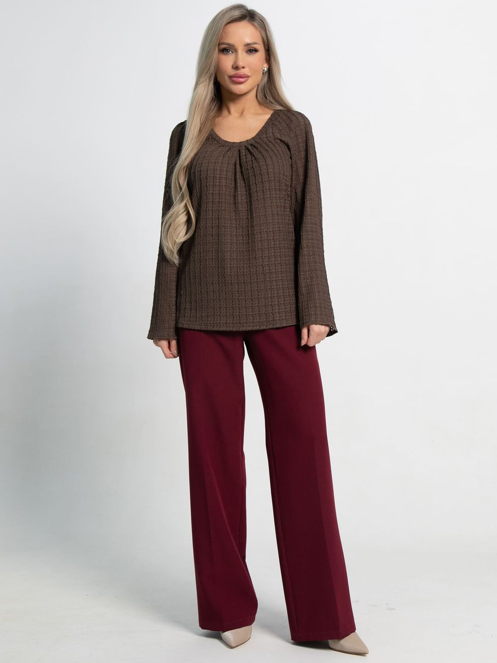 Блуза Маллуя (кофе) Б15167-4М LT Collection