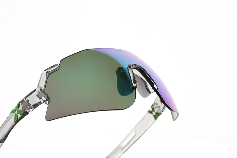 Спортивные очки с диоптриями HILX Savage 2.0 Shiny Crystal Grey Green / Green Mirror Lens