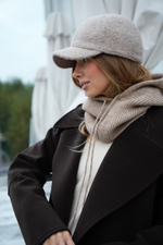 Бейсболка утепленная с ушками беж