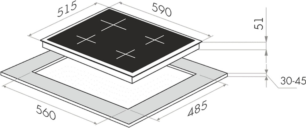 Газовая варочная панель MAUNFELD EGHG.64.2CBG\G