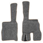 Ковры VOLVO FM до 2008 года (экокожа, черный, бежевый кант, бежевая вышивка)