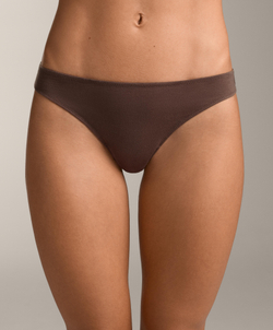 OYSHO Набор из 5 пар трусов-бразильяно из хлопковой смеси в рубчик, бежевый