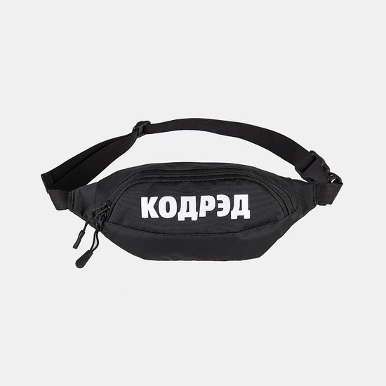 Сумка CODERED Hip Bag Черный Таслан/Белый Принт КОДРЭД