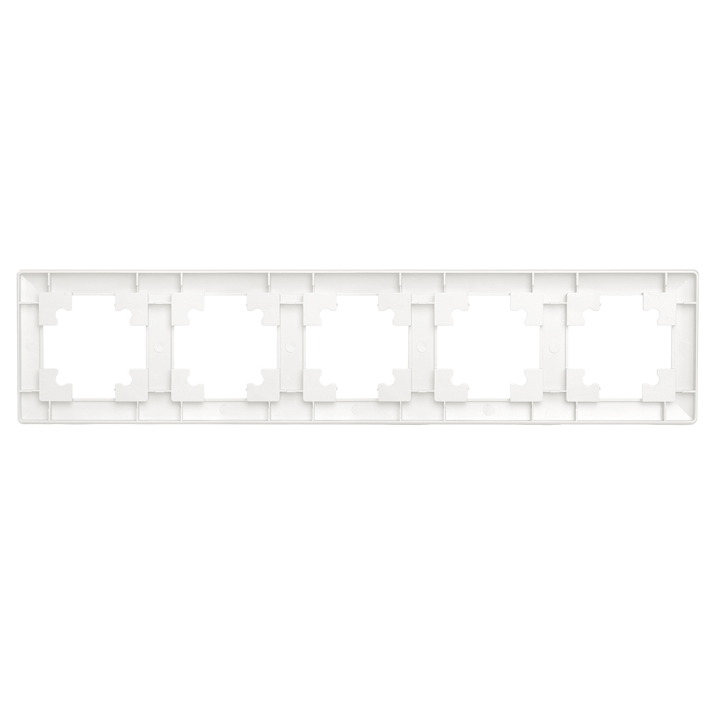 Рамка STEKKER, PFR00-7005-01 5-местная, пластик, серия Катрин, белый 39796