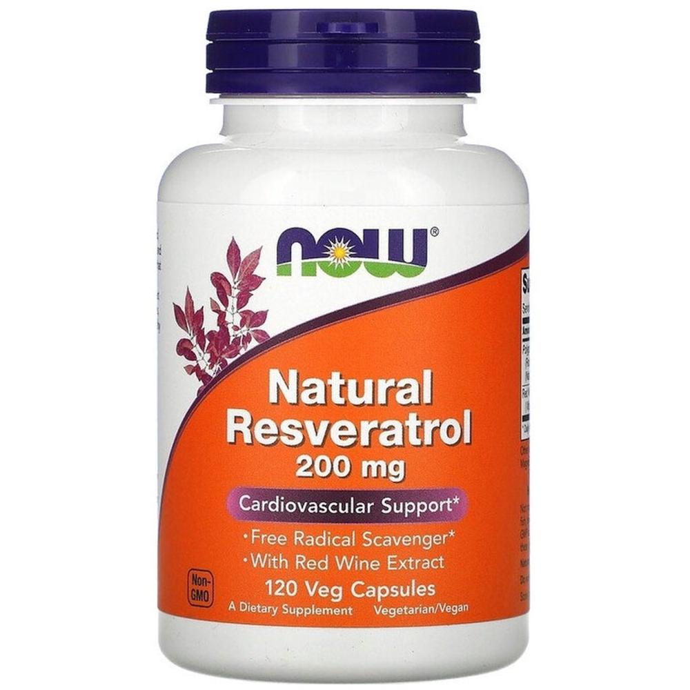 NOW Resveratrol 200 мг. (120 капс.)