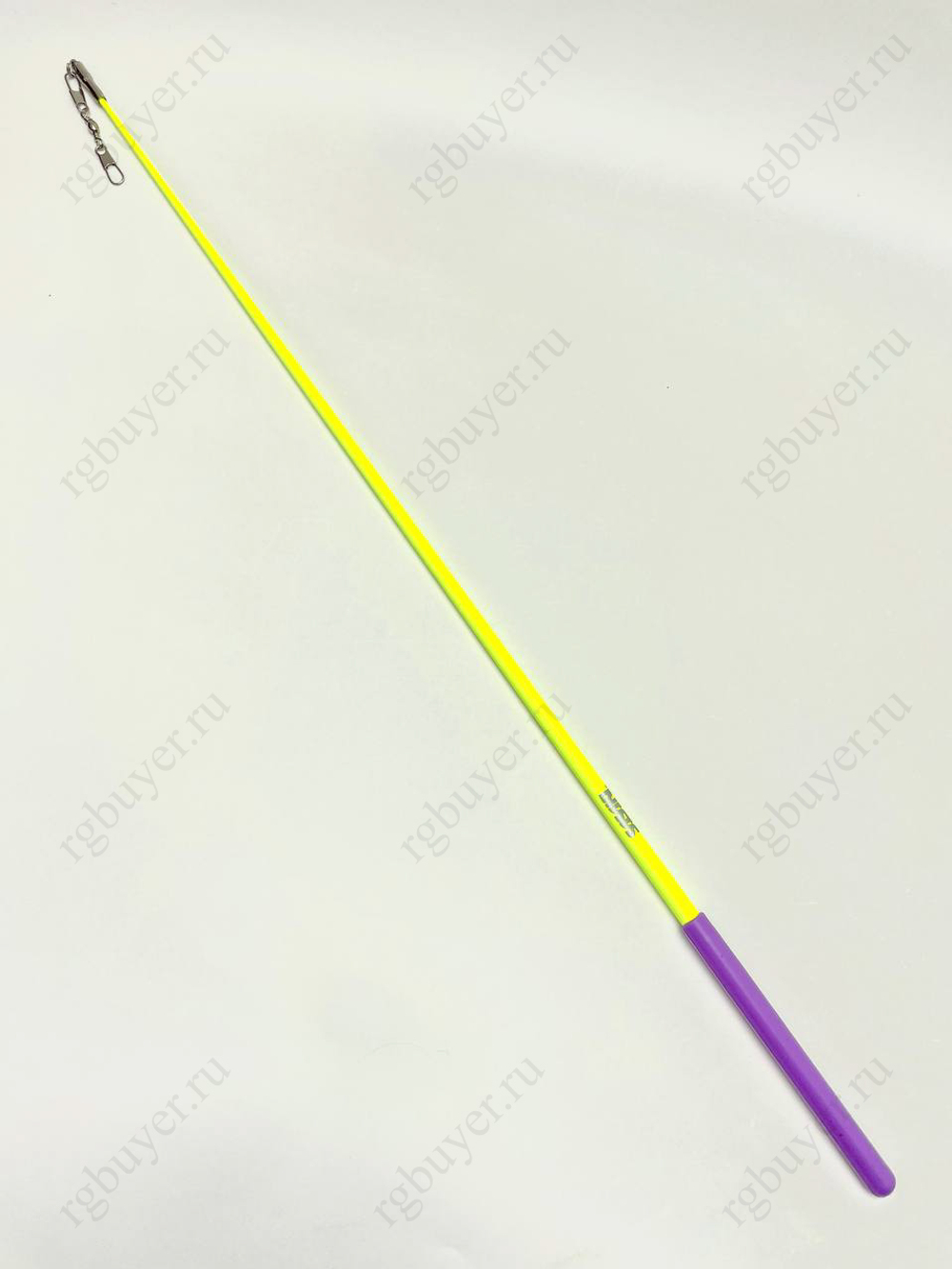 Палочка Sasaki 50 см жёлтая с фиолетовой ручкой KEYxRRK (Fluo Yellow x Lilac)