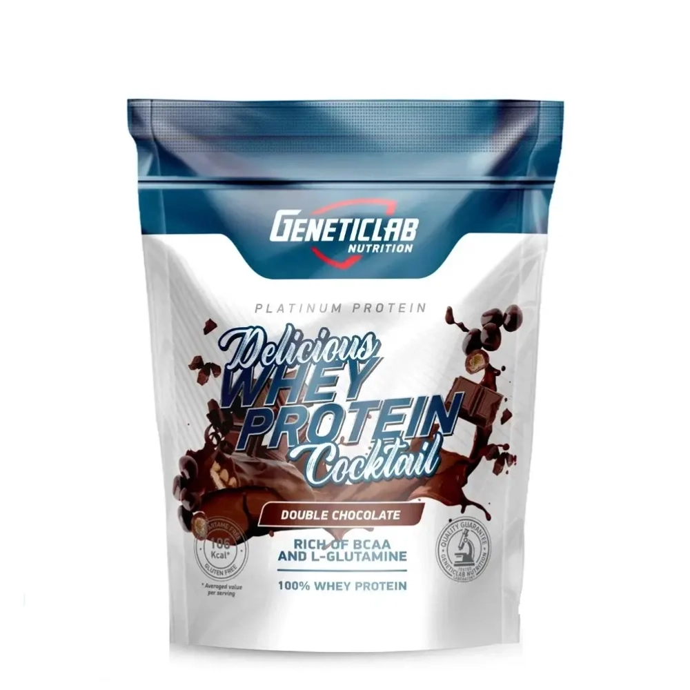 Geneticlab.Delicious whey protein coctail 900 грамм вкус шоколад