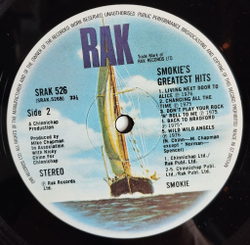 Винтажная виниловая пластинка LP Smokie Greatest Hits (UK 1977)