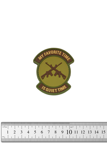 Шеврон My favorite time is quiet time PVC. Мультикам