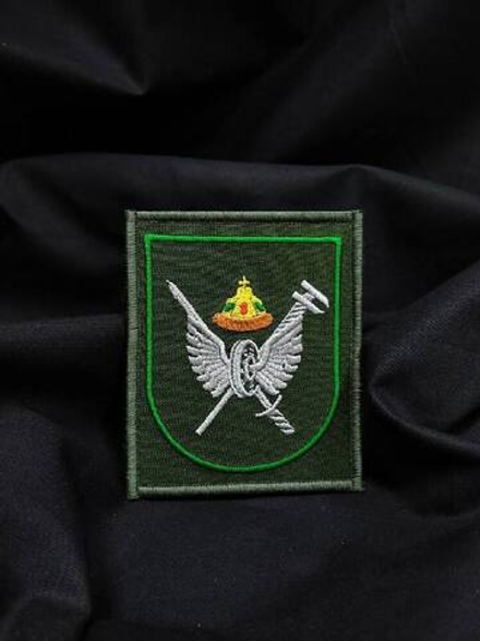 Шеврон вышитый батальона ЖДВ (меч, ключ, шапка мономаха)