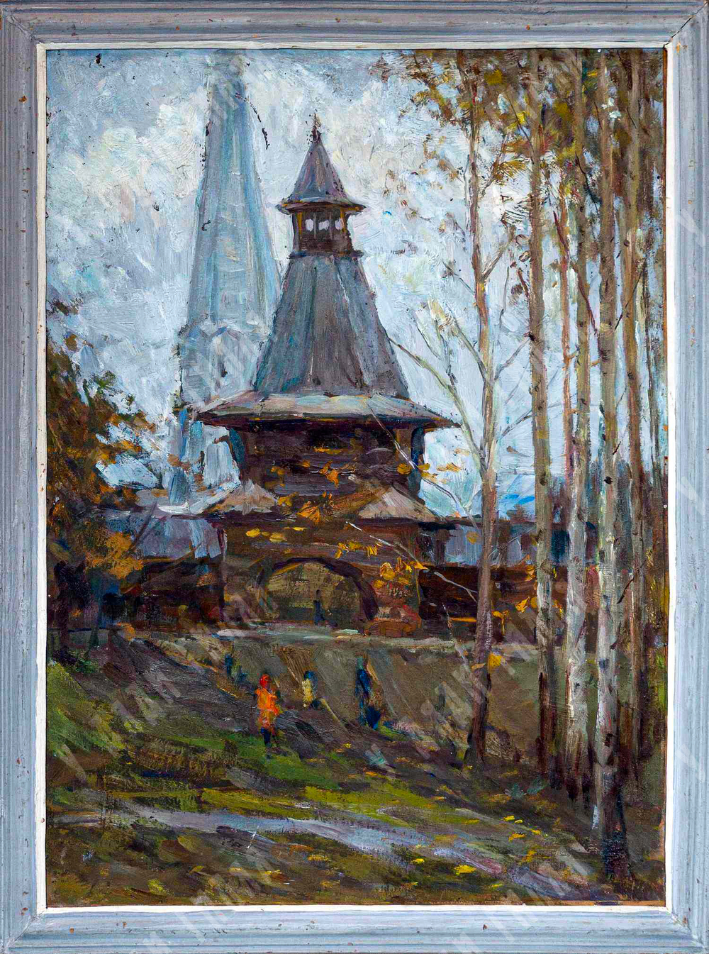 Антипов Н.Г. (1923–2001) «Коломенское, главные ворота» [пленэрный этюд]. Масло. 1960-е гг.