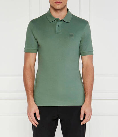 Поло BOSS ORANGE - зеленый(50507803)