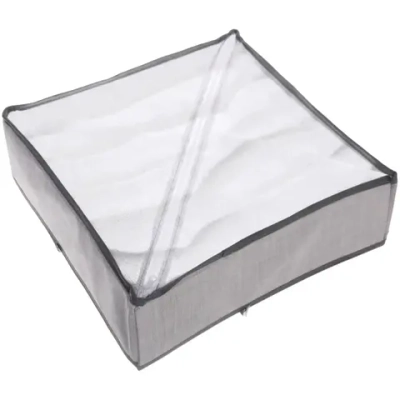 Кофр - органайзер для хранения вещей «ЭФОЛТ», цвет пыльно - серый, 7 отделений, 32*32*10см✦