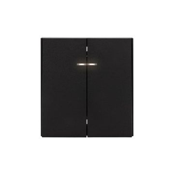 Выключатель STRONG 2 кл с подсветкой 10А с/у антрацит KRANZ