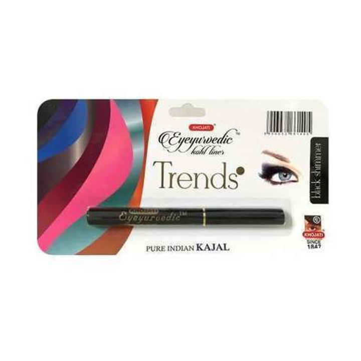 Карандаш для глаз Khojati Trends Black Shimmer с маслом Гхи, цвет мерцающий черный, 0,25 гр.