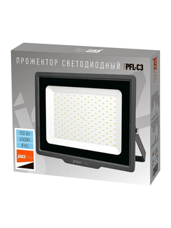 Прожектор светодиодный PFL-C3 150Вт 6500К IP65 ДО с клапаном закален. прозр. стекло Pro JazzWay 5023642A