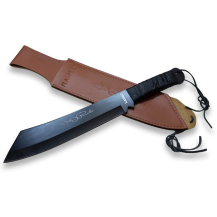 Мачете Rambo с ножнами из экокожи с тиснением