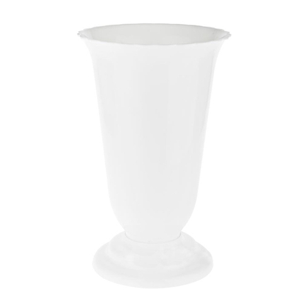 Вазон гладкий "Ромашка" (пластик) D20xH36см (Белый)