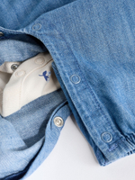 Комбинезон и боди в комплекте для девочки Next Q94-781, Синий, Молочный