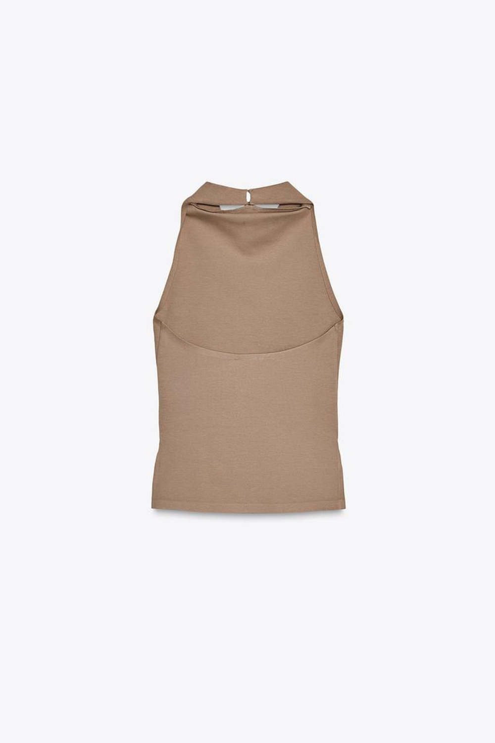 ZARA ТОП С ГОРЛОВИНОЙ ХАЛТЕР, ТЕЛЕСНО-РОЗОВЫЙ