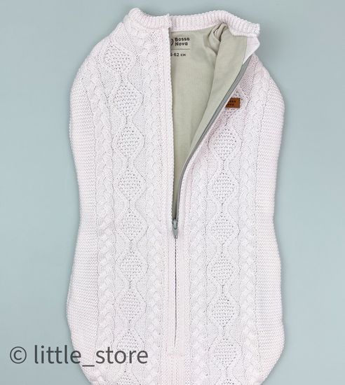 Кокон вязаный "Basic" Нежно-розовый