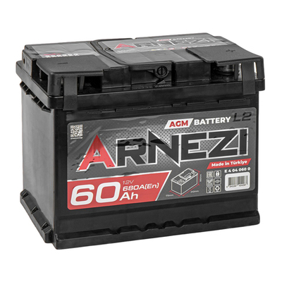 Аккумулятор ARNEZI AGM Start-stop 60 А/ч обратный R+ 242x175x190 L2 EN 680 А