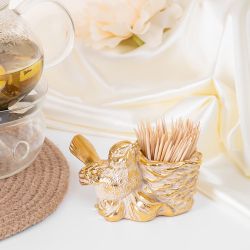 Держатель для зубочисток Птичка Терра Айвори