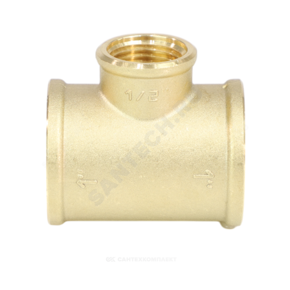 Тройник латунь переходной Ду 20х15х20 (3/4"х1/2"х3/4") ВР LD LD.65.523.20x15x20