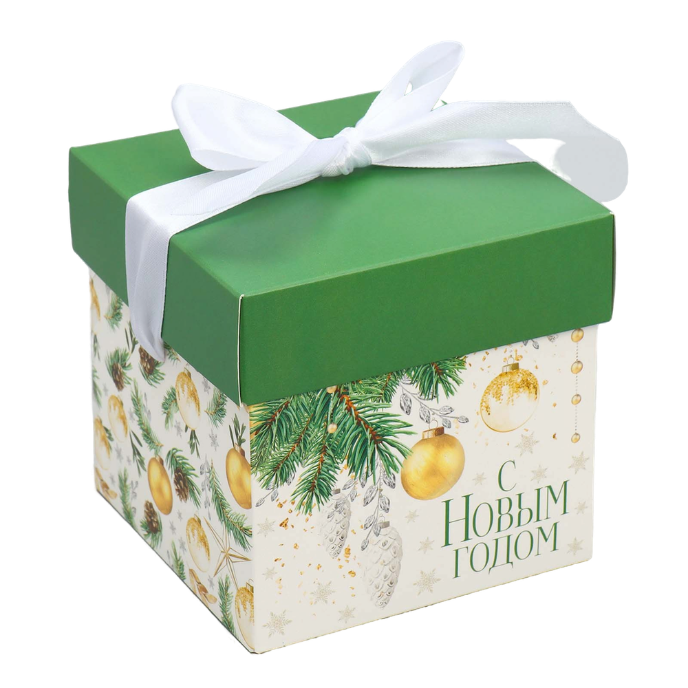 Коробка складная «Фотографичные шары», 10 × 10× 10 см