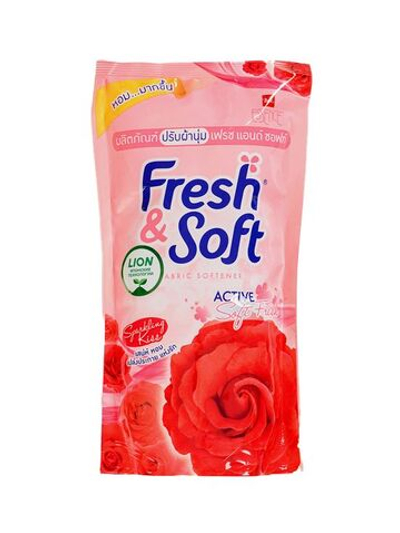 Кондиционер для белья "Red Rose" (Sparkling Kiss) LION "Essence Fresh & Soft" 500/550мл " (мяг.уп.)