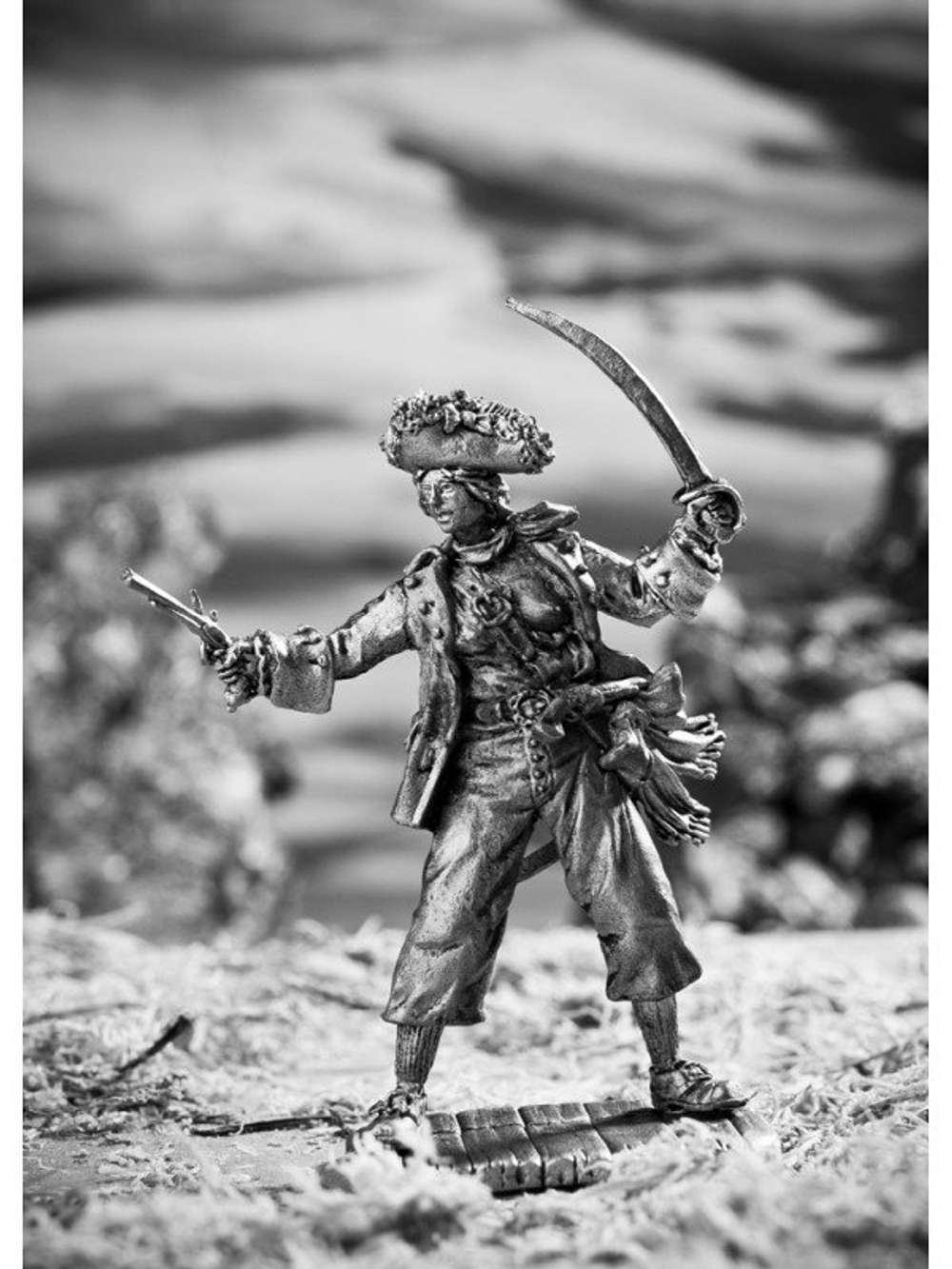 Оловянная фигурка Женщина Пират Бонни Энн. 1700-1782 г.