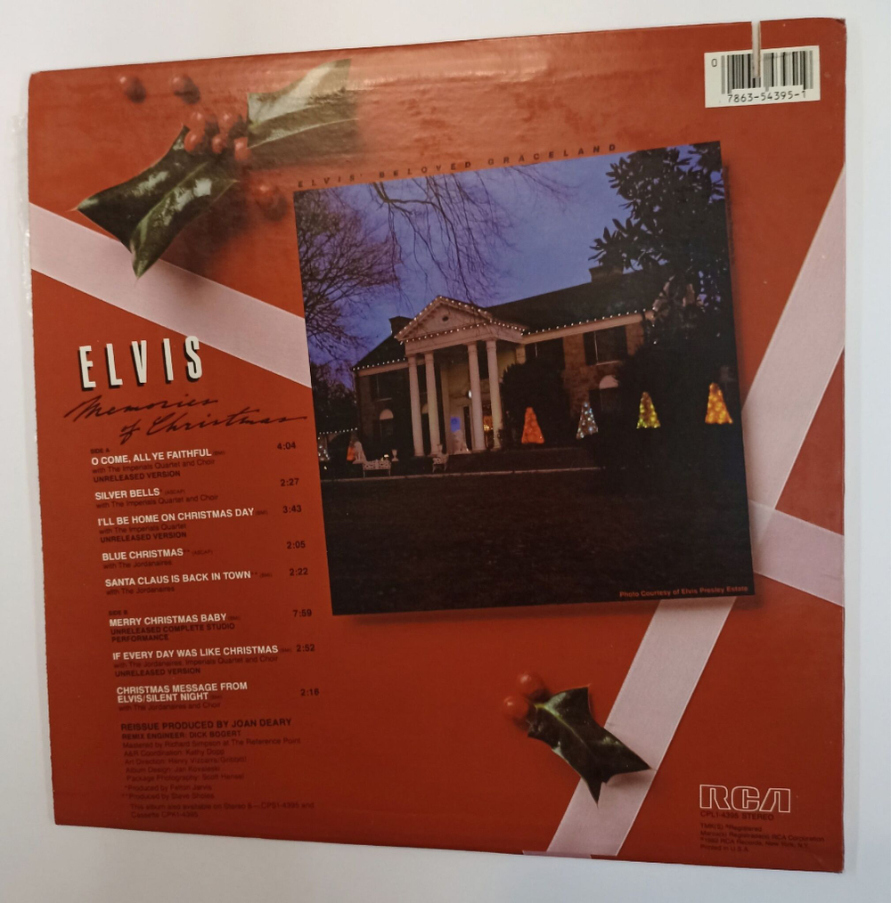 Винтажная виниловая пластинка LP Elvis Memories Of Christmas (USA 1982)