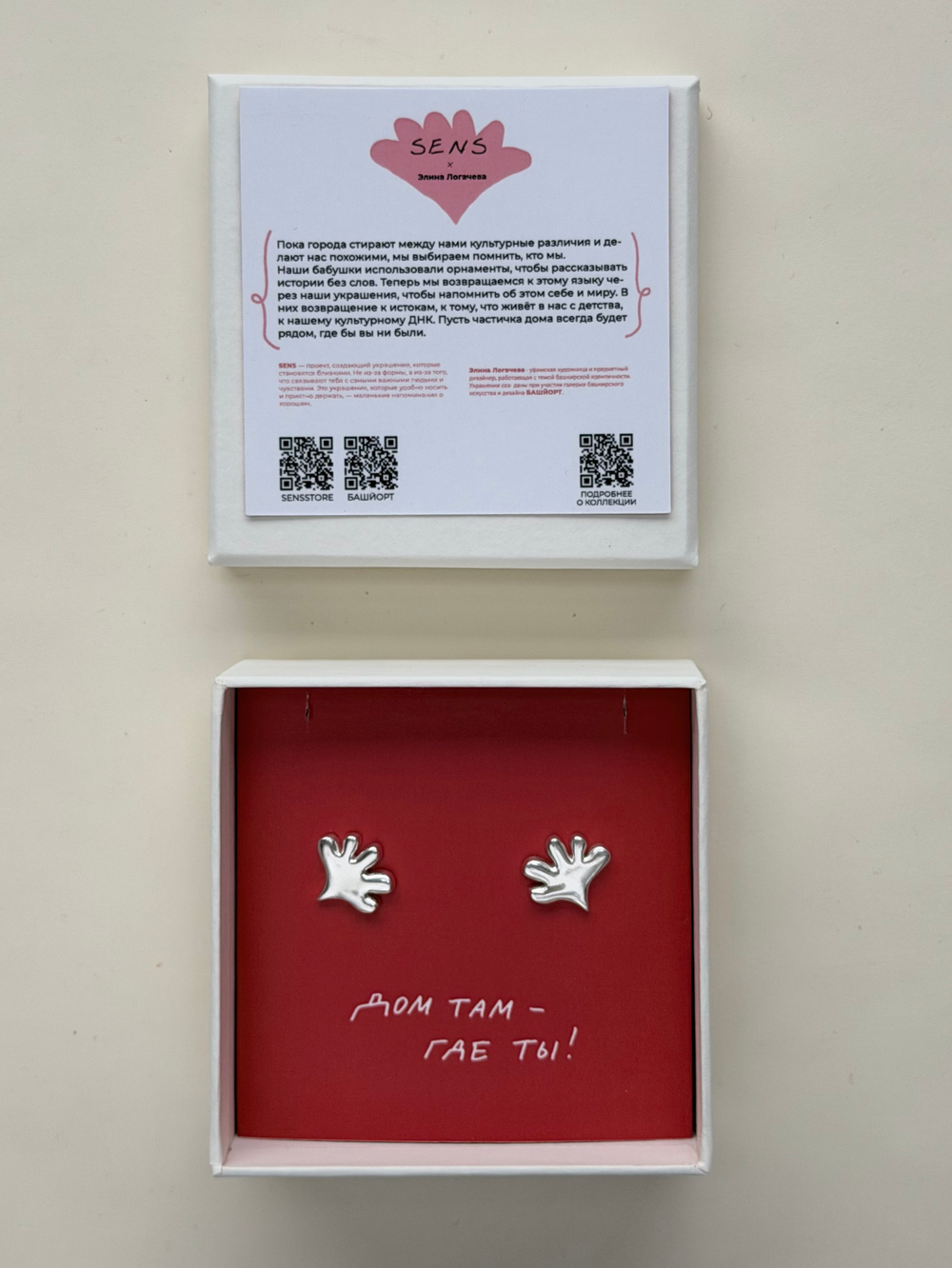 Серьги пусеты TAM цветок