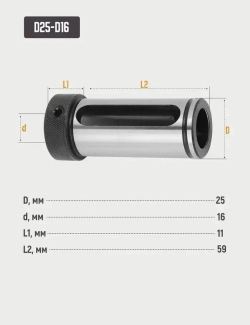 D25-d16 Переходная втулка с пазом