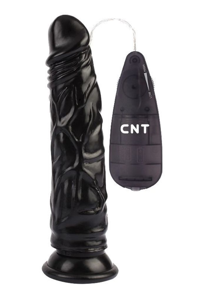 Черный вибратор-реалистик 8.4 Stud Realistic Dildo - 21,4 см. (Цвет: черный)