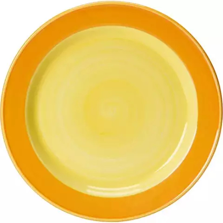 Тарелка «Фридом Йеллоу» мелкая фарфор D=23см белый,желт