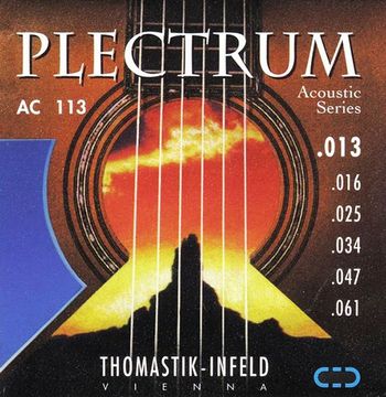Струны для акустической гитары, бронза, 013-061, Thomastik AC113 Plectrum