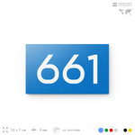 Номер на дверь 661, табличка на дверь для офиса, квартиры, кабинета, аудитории, склада, голубая 120х70 мм, Айдентика Технолоджи