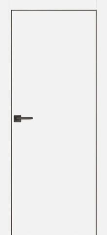 Межкомнатная дверь ВФД BASIC Emalex ice ABS black (3П3м1) Белый матовый