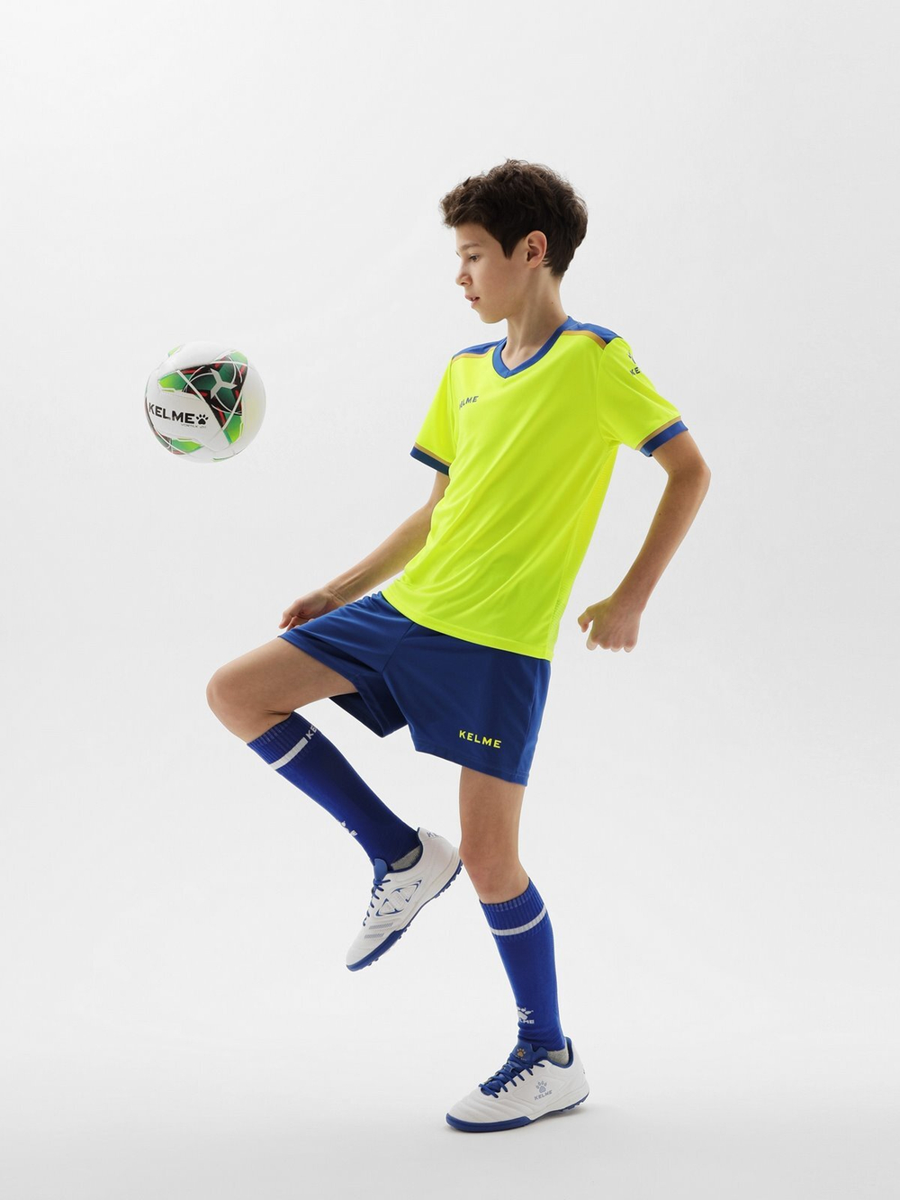 Детская футбольная форма KELME желто-синяя