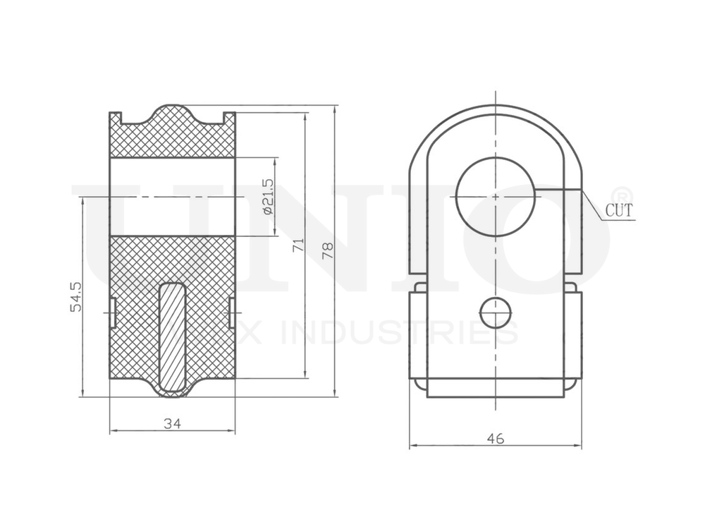 Втулка переднего стабилизатора UNIO RMP-10173