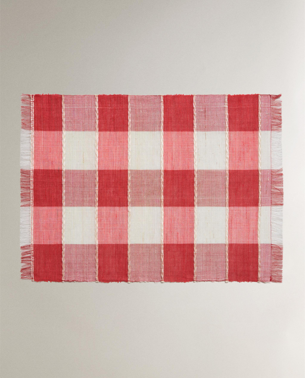 Zara Home сервировочная салфетка из смесовой ткани, клетка, 50 35 см