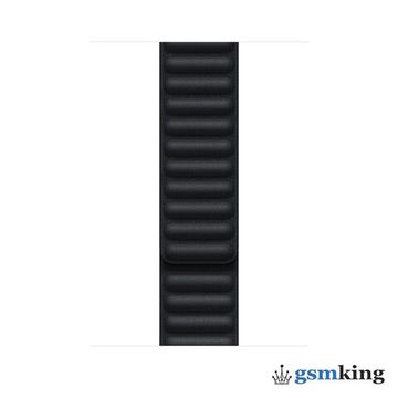 Apple Watch Leather Link 45mm Midnight - S/M (130–160mm)