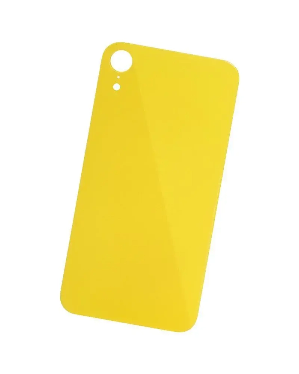 Задняя крышка для iPhone Xr (A2105) Желтый (стекло, широкий вырез под камеру, логотип)