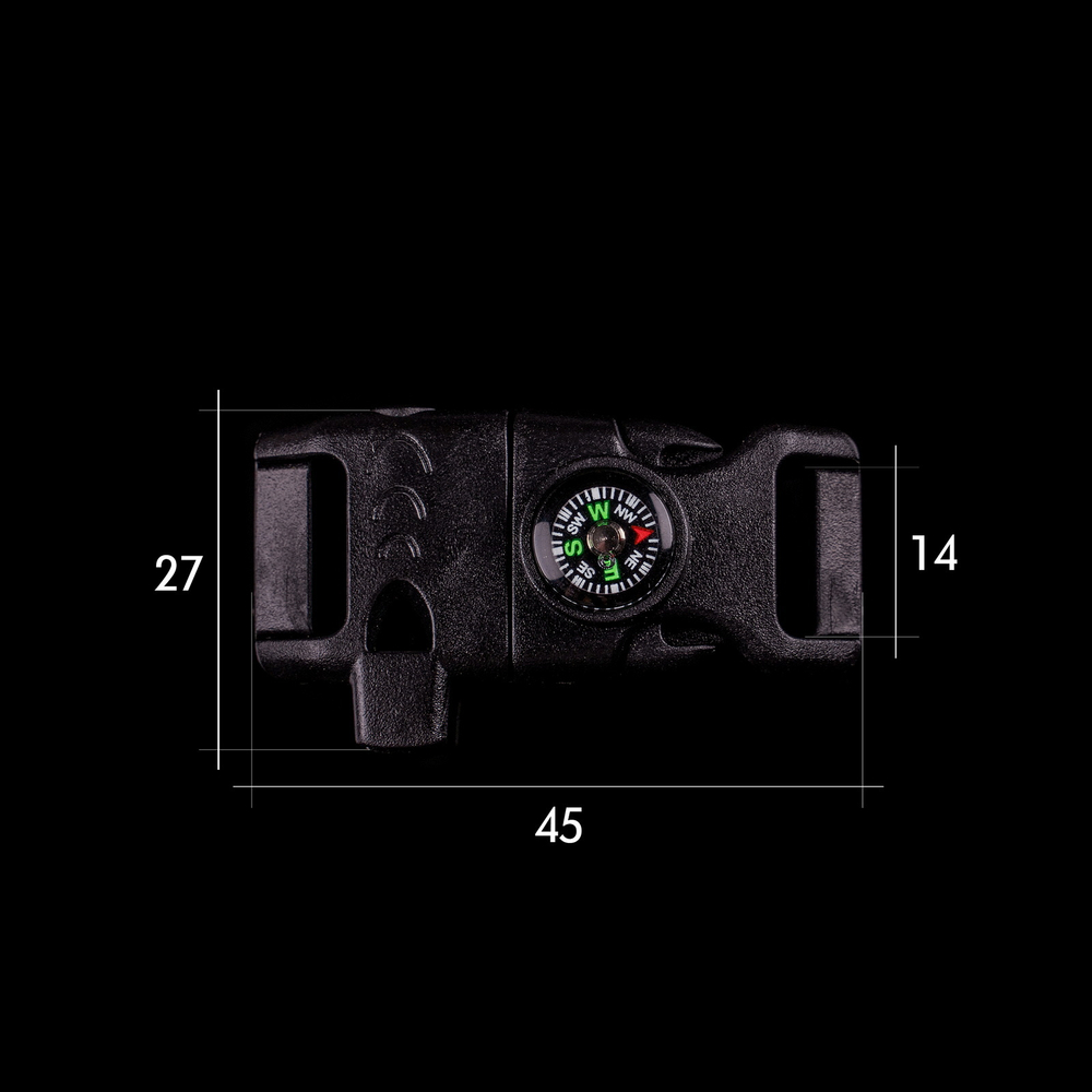Фастекс со свистуом, огнивом и компасом В АССОРТИМЕНТЕ
