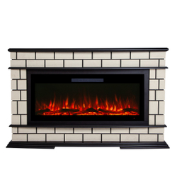 Электрокамин RealFlame Fiero 42 AO античный дуб c Diamond 42, с муляжом дров и кристаллами