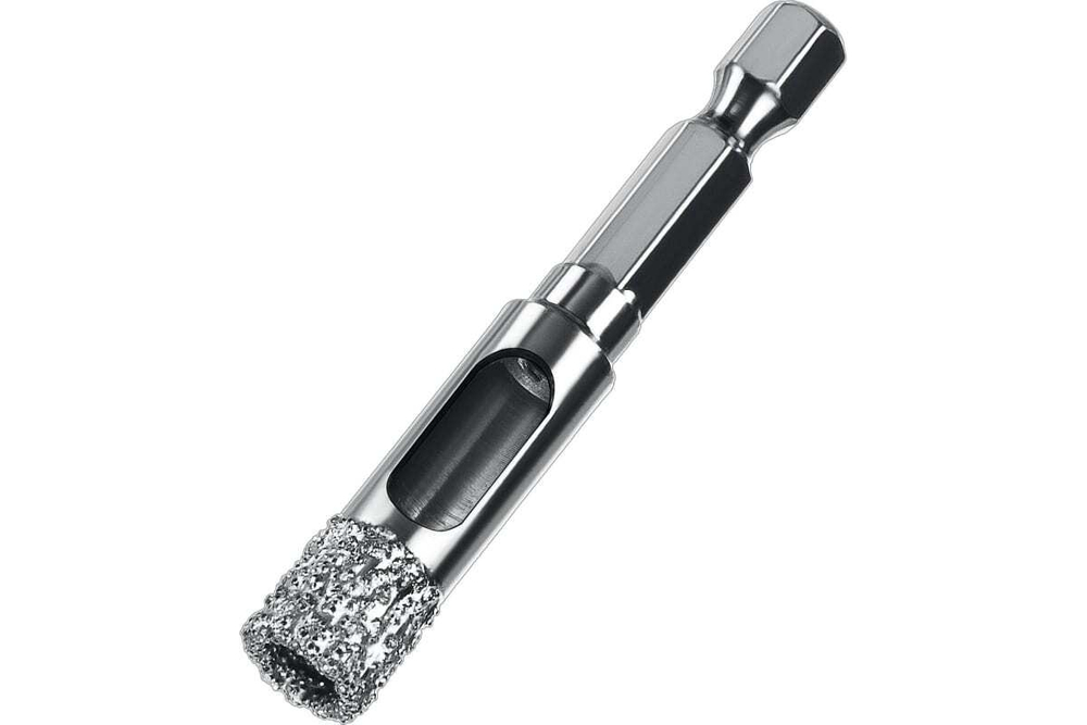 Вакуумное алмазное трубчатое сверло по керамограниту ЗУБР Профессионал HEX 1/4", 10 мм, для дрели 29865-10
