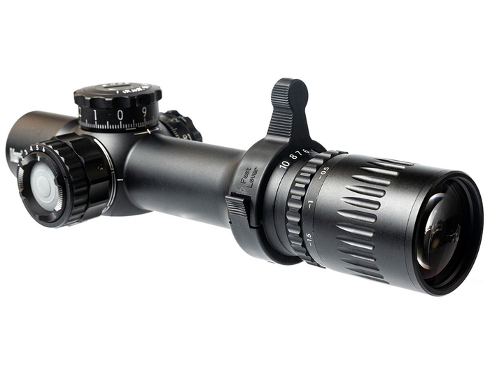 Прицел March-F 1-10x24 Shorty DR-TR1FB FFP+SFP 30мм, с кронштейном (D10SV24FDIML_P DR-TR1FB)