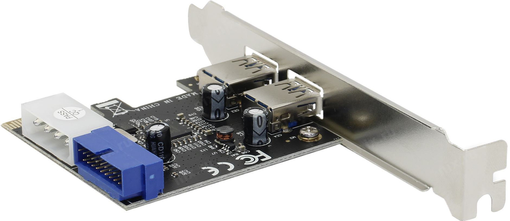 Контроллер Orient VA-3U2219PE (OEM) PCI-Ex1, USB3.0, 2 port-ext, 19 pin port-int