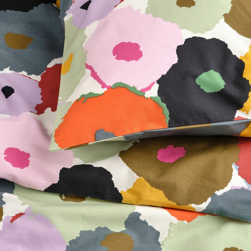 Комплект постельного белья IKEA MURREVA (МУРРЕВА), Двуспальный, Разноцветный, 200x230 / 50x80 см